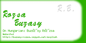 rozsa buzasy business card